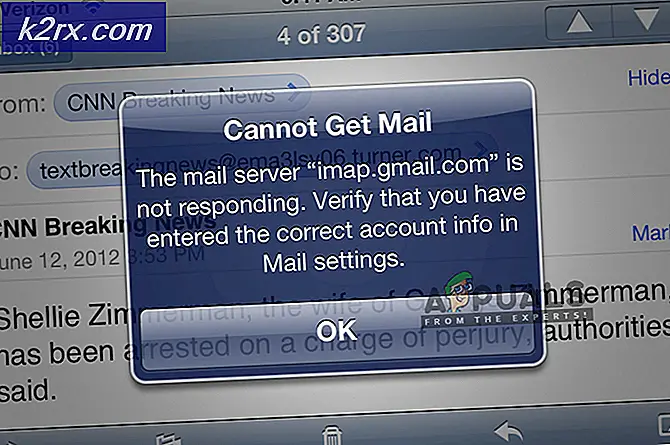 Fix: imap.gmail.com svarar inte på iPhone / iPad
