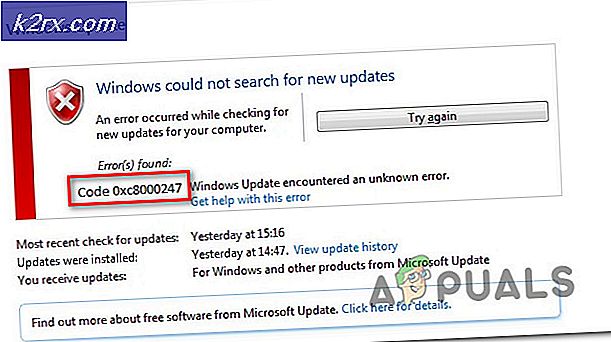 Hoe Windows Update Error 0xc8000247 te repareren?