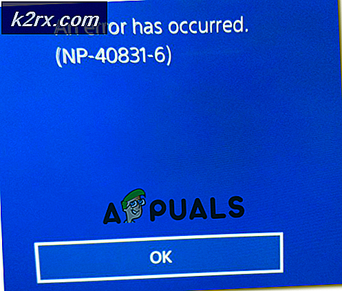 Sådan rettes PS4 fejl NP-40831-6 ‘fejl opstod’