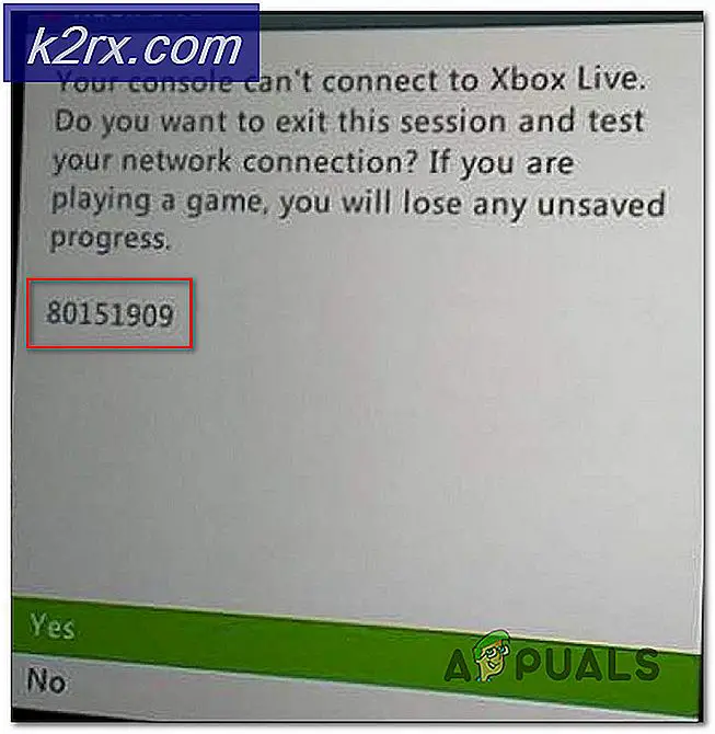 วิธีแก้ไขรหัสข้อผิดพลาด Xbox Live 80151909