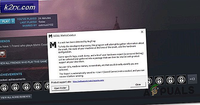 Hvordan fikse ‘FATAL: Metro Exodus’ -feil på Windows?