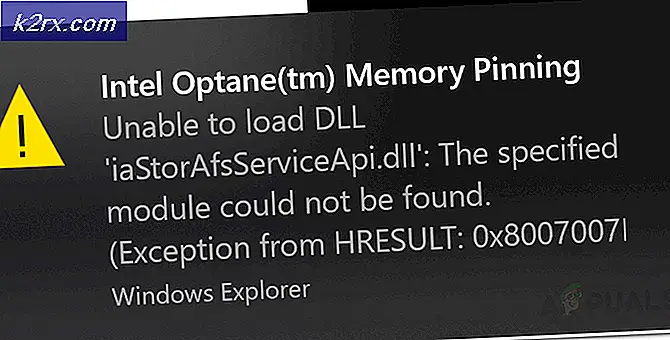 Los Intel Optane Memory Pinning Error op Windows 10 op