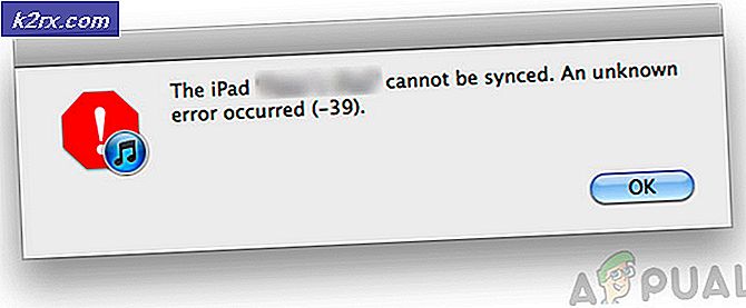 iPhone eller iPad kan inte synkroniseras på grund av ett okänt fel -39