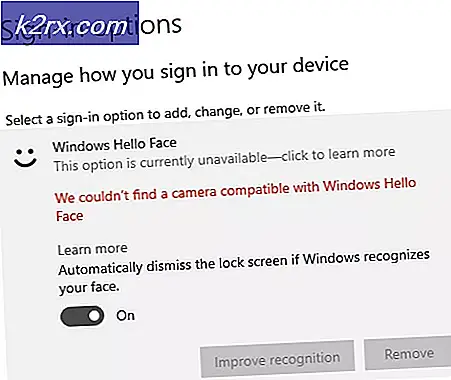 Windows Hello-kompatibel kamera kan inte hittas längre