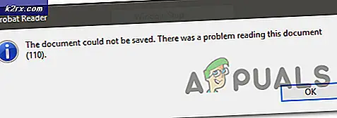 Adobe Reader-fout 110 'Het document kan niet worden opgeslagen'