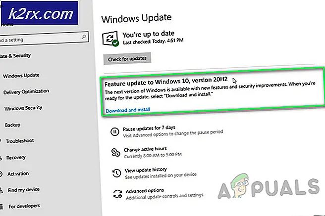 Hoe te repareren Update 20H2 zal niet installeren op Windows 10?