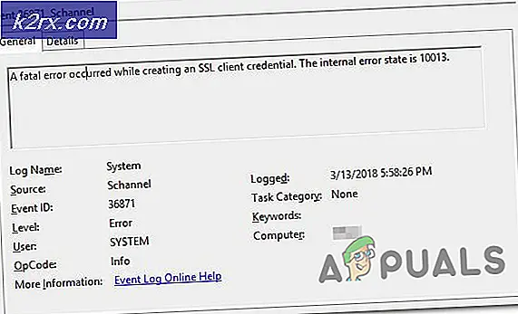 Đã xảy ra lỗi nghiêm trọng khi tạo thông tin đăng nhập máy khách SSL trong trình xem sự kiện