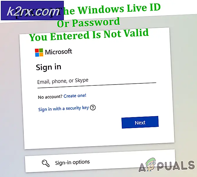 Hoe u ‘De Windows Live ID of het wachtwoord dat u hebt ingevoerd, kunt oplossen, is niet geldig’