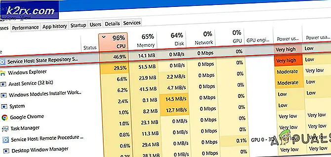 Hög CPU-användning av State Repository Service på Windows 10