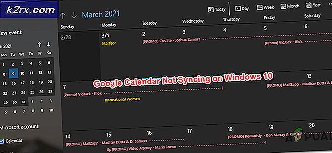 Sådan løses Google Kalender / Mail ikke synkronisering i Windows 10?