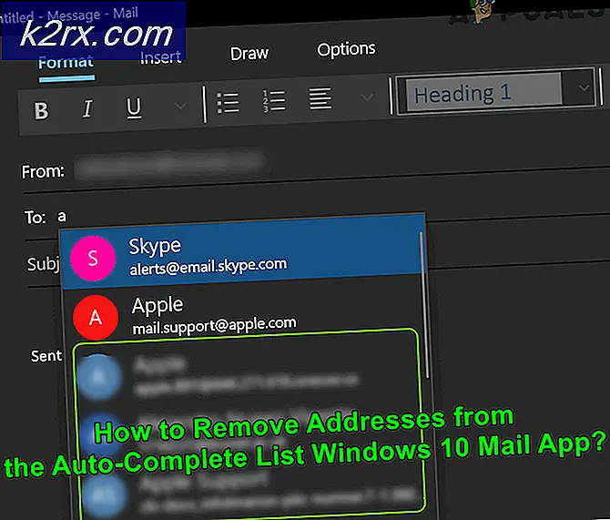 Hur tar jag bort adresser från Auto-Complete List Windows 10 Mail App?