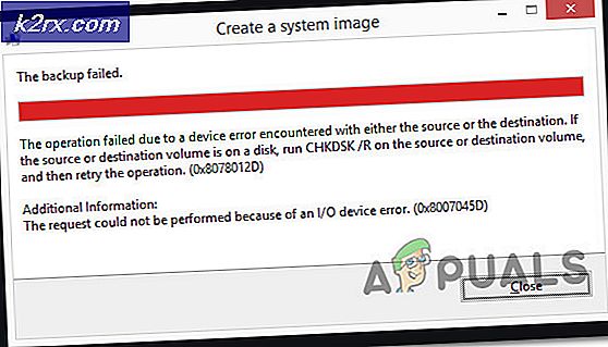 แก้ไข: Windows Backup Error 0x8078012D