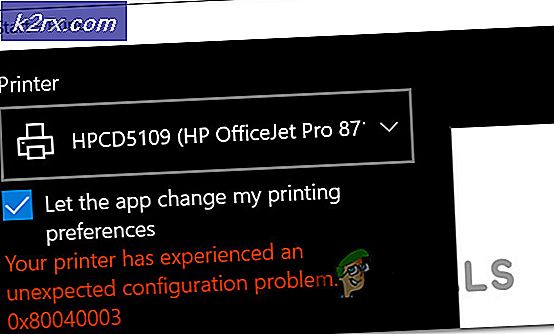 Oplossing: uw printer heeft een onverwacht configuratieprobleem ondervonden