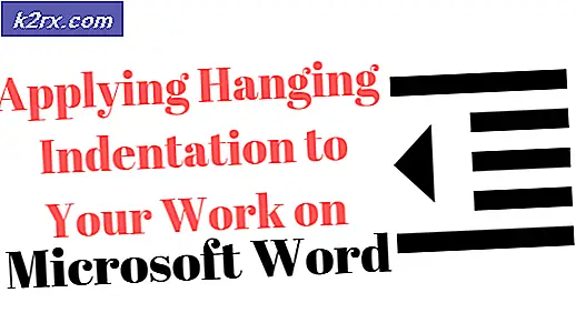 Een hangende inspringing toepassen op Microsoft Word