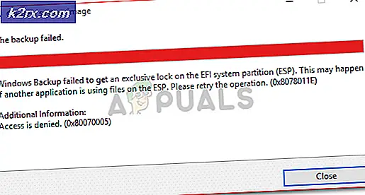 การแก้ไข: การสำรองข้อมูลของ Windows ล้มเหลวในการรับล็อคพิเศษบน ESP