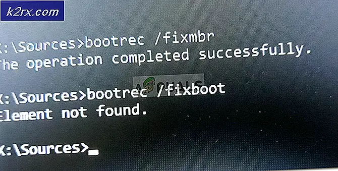 Fix: Boorec / Fixboot Element hittades inte på Windows 10