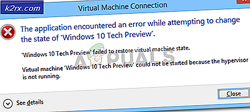 Oplossing: Hypervisor voert geen fout uit op Windows 10