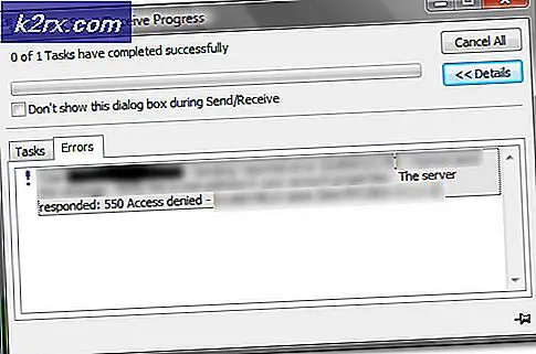Oplossing: SMTP-fout 550 bij het verzenden van e-mail