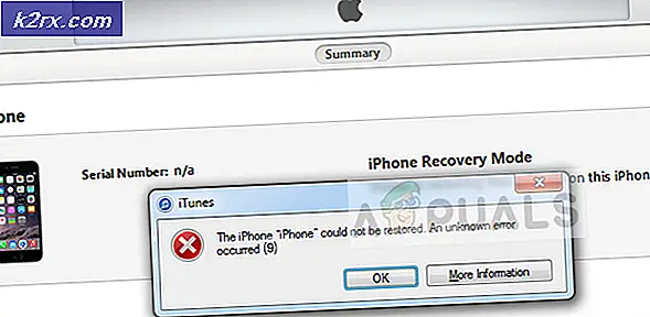 Khắc phục: Lỗi Khôi phục Không xác định iTunes 9