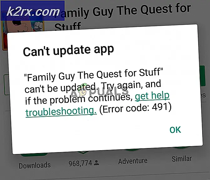 Oplossing: Google Play-foutcode 491