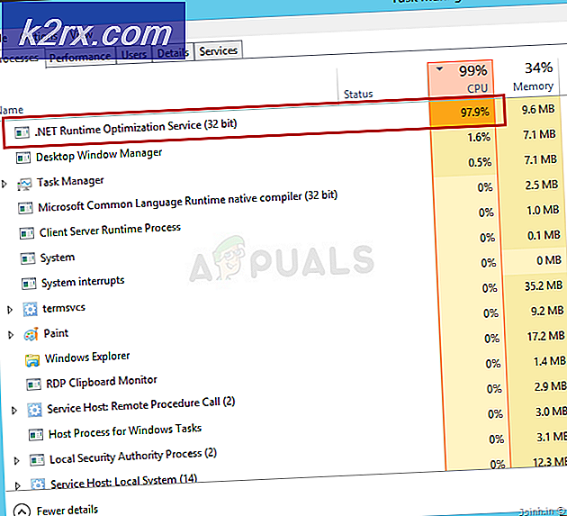 Fix: Høj CPU-brug af .NET Runtime Optimization Service