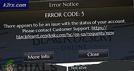 Fix: Fehlercode 5 für Black Desert Online (BDO)