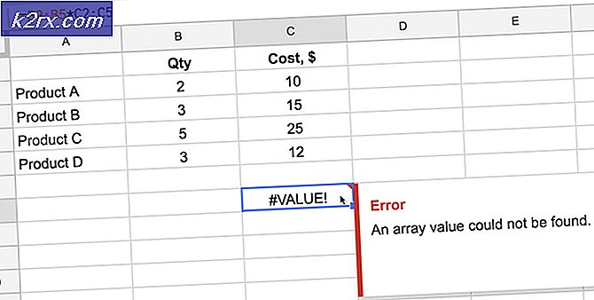Hur man fixar ”Ett matrisvärde kunde inte hittas” -fel i Excel