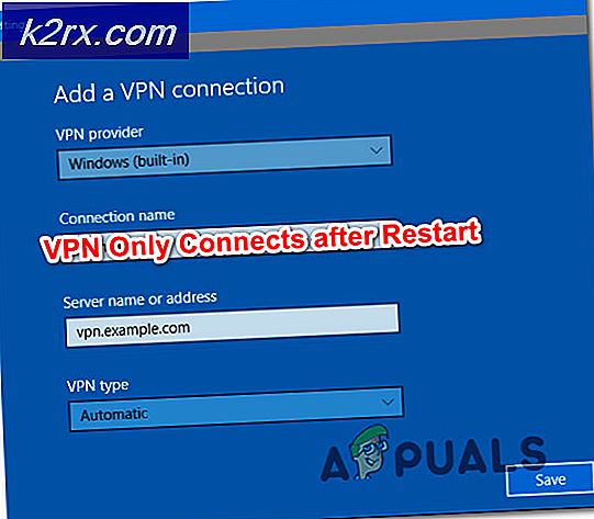 Windows VPN-verbinding alleen repareren na opnieuw opstarten