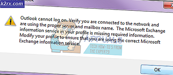 Fix: Outlook kan inte logga in.  Verifiera att du är ansluten till nätverket och använder rätt namn på servern och brevlådan