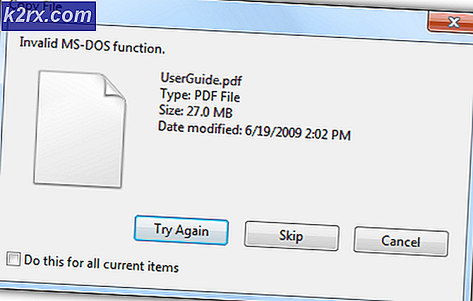 Fix: Ogiltigt MS-DOS-funktionsfel