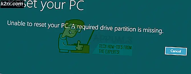 Khắc phục: Không thể đặt lại PC của bạn 'Thiếu phân vùng ổ đĩa bắt buộc'