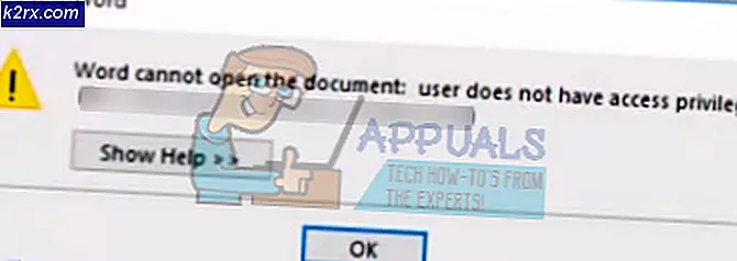 Fix: Word kan het document niet openen: gebruiker heeft geen toegangsrechten