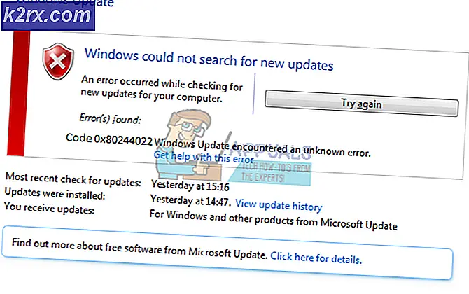 Oplossing: Windows Update Foutcode 0x80244022