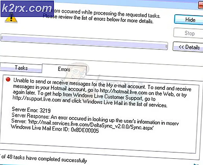 Windows Live Mail Server Error 3219 (0x8DE00005) repareren