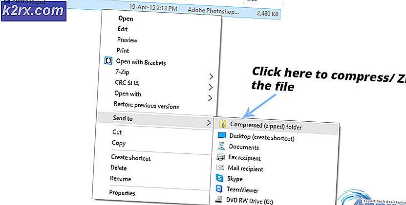Wie komprimiere / zip eine Datei in Windows 10