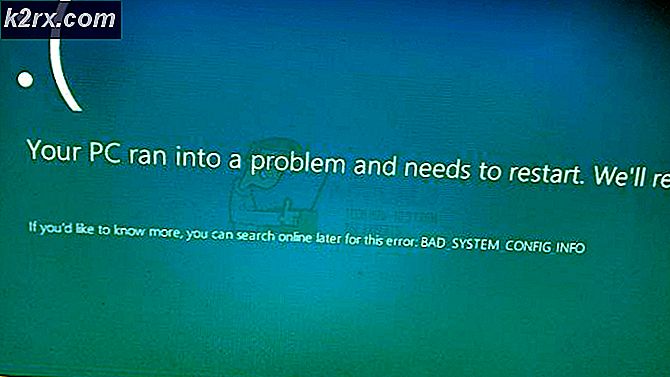 Oplossing: BAD_SYSTEM_CONFIG_INFO (Blauw scherm) in Windows 10