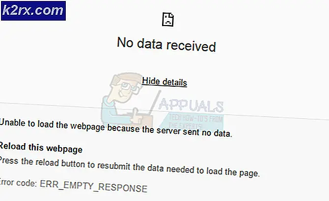 Oplossing: ERR_EMPTY_RESPONSE of Geen gegevens ontvangen Fout