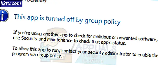 Hoe Windows Defender Error te herstellen 'Deze app is uitgeschakeld door groepsbeleid'