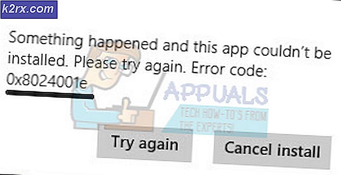 แก้ไข: Windows Store Error Code 0x8024001E