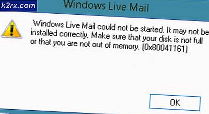 FIX: Felmeddelande i Windows Live Mail 0x80041161