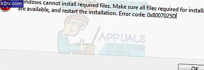 FIX: Windows kan inte installera nödvändiga filer 0x8007025D