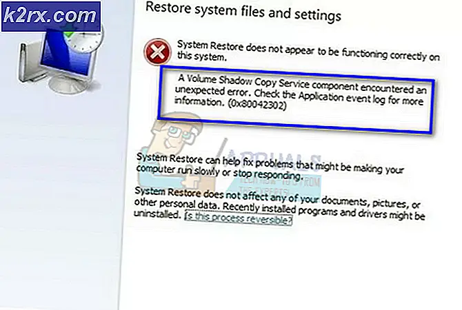 Fix: Fout 0x80042302 tijdens een poging om Windows 10 System Image te herstellen