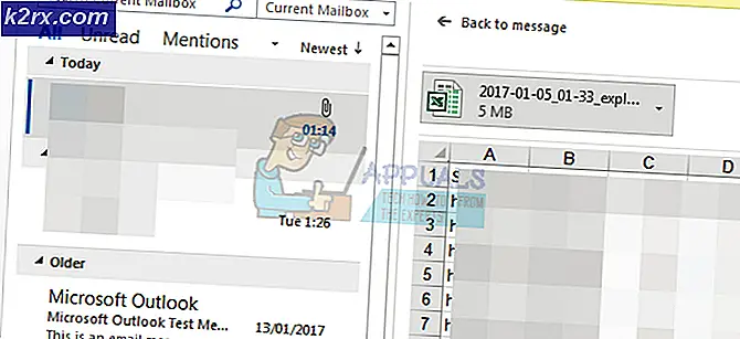 Fix: Outlook 2016 bevriest bij het bekijken van Excel-bestanden