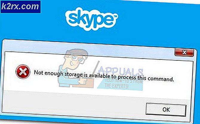 Fix: Skype inte tillräckligt med lagringsutrymme är tillgängligt för att bearbeta det här kommandot