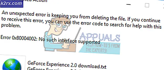 Hoe te repareren Fout 0x80004002 Geen dergelijke interface ondersteund