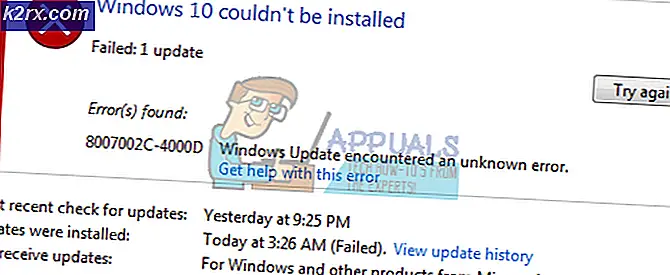 Oplossing: Windows Update Error 8007002c-4000d