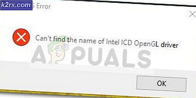 Fix: Kan inte hitta namnet på Intel ICD OpenGL-drivrutinen