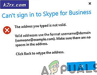 Den indtastede adresse er ikke gyldig Skype-fejl