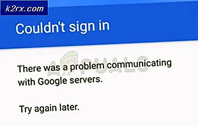 Fix: Der var et problem med at kommunikere med Google-servere