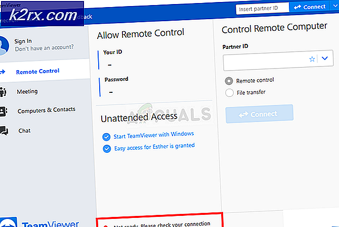 Sådan løses TeamViewer 'Ikke klar Kontroller din forbindelse' -fejl på Windows?
